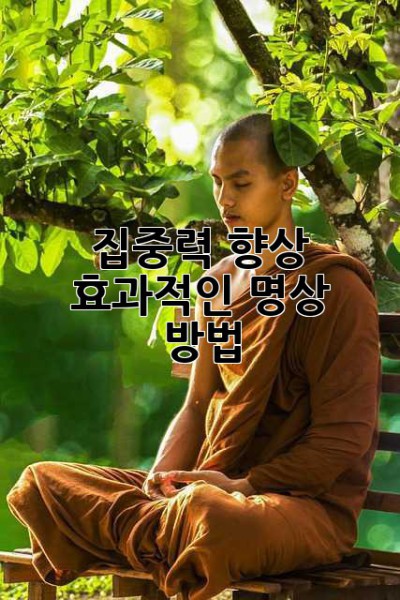 집중력 향상! 효과적인 명상 방법