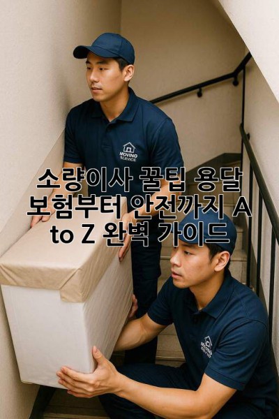 소량이사 꿀팁🍯 용달 보험부터 안전까지 A to Z 완벽 가이드!