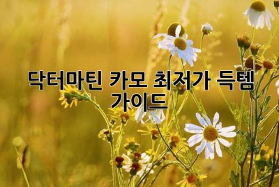 닥터마틴 카모: 최저가 득템 가이드!