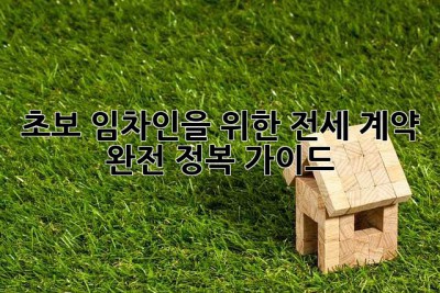 초보 임차인을 위한 전세 계약 완전 정복 가이드