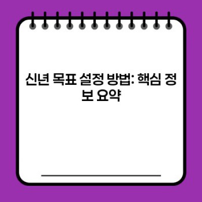 2024년, 이루고 싶은 모든 것! 실패 없는 신년 목표 설정 방법 완벽 가이드