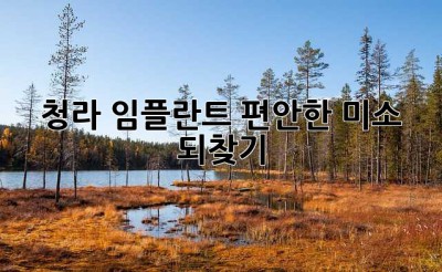 청라 임플란트: 편안한 미소 되찾기