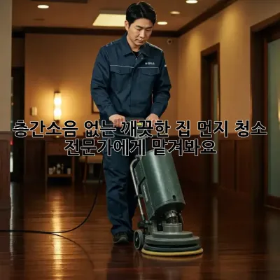 층간소음 없는 깨끗한 집, 먼지 청소 전문가에게 맡겨봐요!