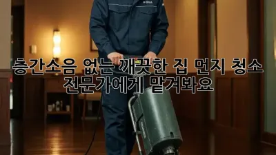 층간소음 없는 깨끗한 집, 먼지 청소 전문가에게 맡겨봐요!