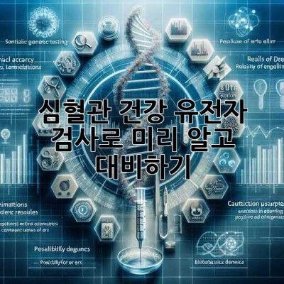 심혈관 건강, 유전자 검사로 미리 알고 대비하기! 🧬❤️