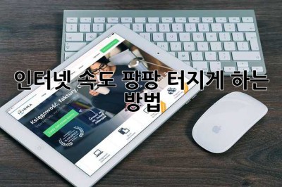 인터넷 속도, 팡팡 터지게 하는 방법!