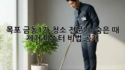 목포 금동1가 청소 전문가 💯 숨은 때 제거 마스터 비법 공개!