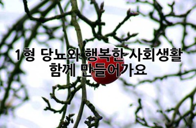 1형 당뇨와 행복한 사회생활: 함께 만들어가요!