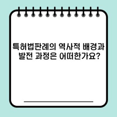 특허법판례 요약정보 미리보기:  쉽고 빠른 판례 검색 & 활용법