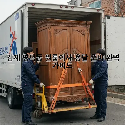 김제 명덕동 원룸이사 용달 준비 완벽 가이드