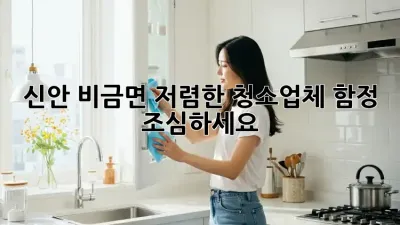 신안 비금면 저렴한 청소업체, 함정 조심하세요!