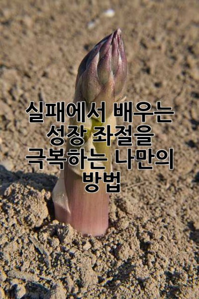 실패에서 배우는 성장: 좌절을 극복하는 나만의 방법