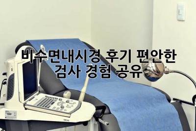 비수면내시경 후기: 편안한 검사 경험 공유