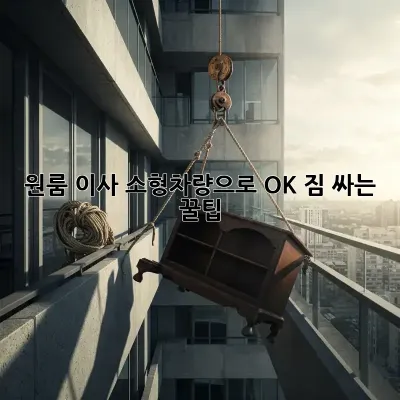 원룸 이사, 소형차량으로 OK! 짐 싸는 꿀팁