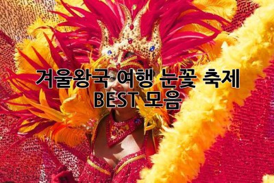 겨울왕국 여행: 눈꽃 축제 BEST 모음